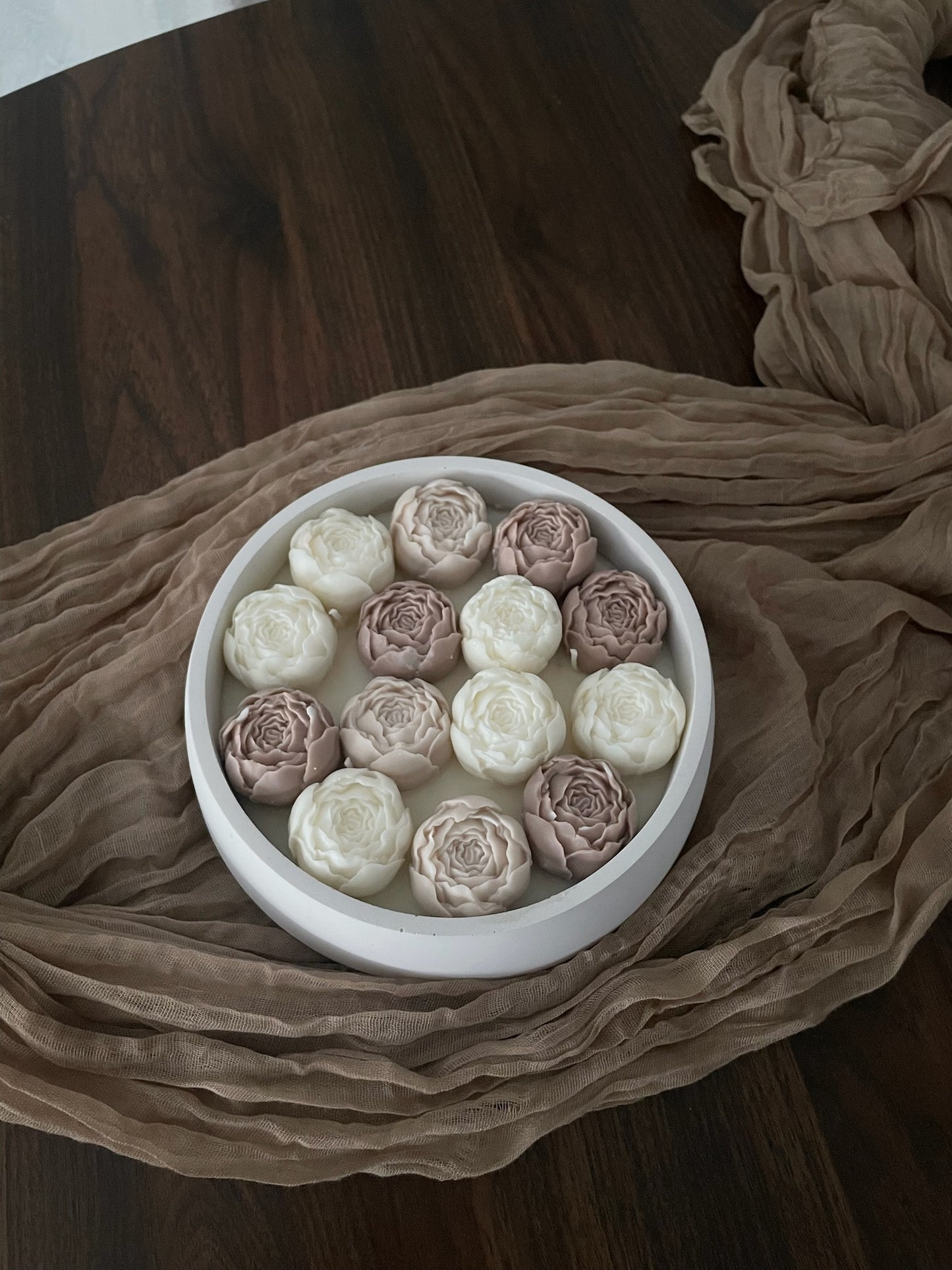 Pot pivoines - Taupe