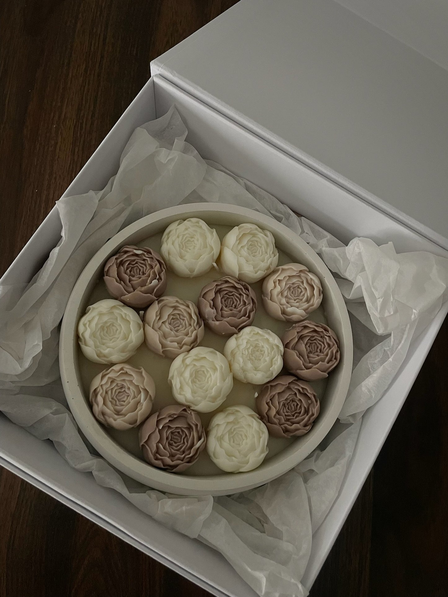Pot pivoines - Taupe